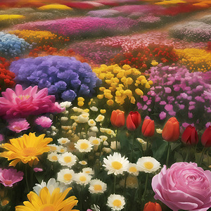 vast field of colorful wildflowers