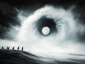 A passage in the clouds