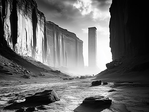  Who sculpted these figures in rock