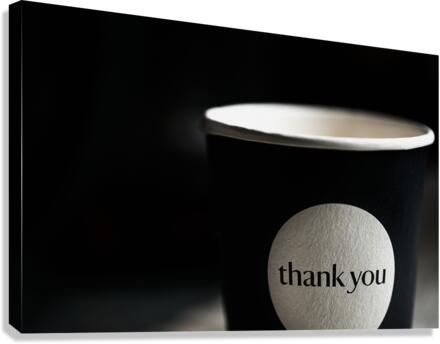 Black paper cup Canvas Print