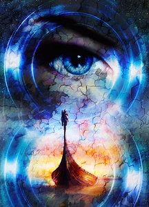 Cosmic Gaze: A Surreal Journey of Observation