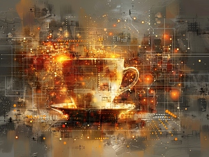 Digital Renaissance: Coffee Cup Revival 2
