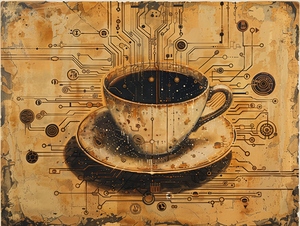Digital Renaissance: Coffee Cup Revival 4