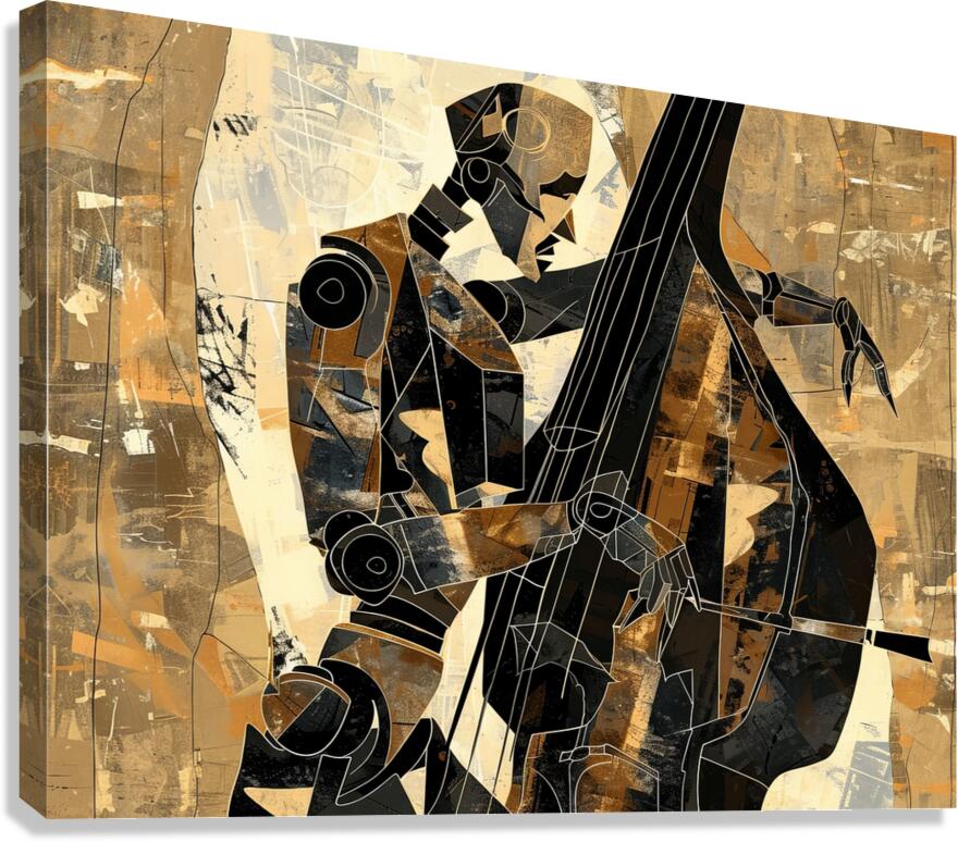The Jazzbot: A Mechanical Melody Canvas Print