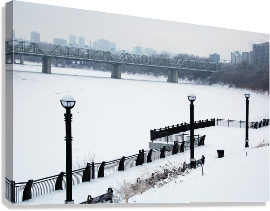 Three Lamp Posts Canvas Print