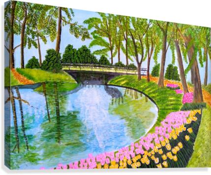 Lakeside Garden Canvas Print