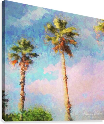 Painted Palms Canvas Print