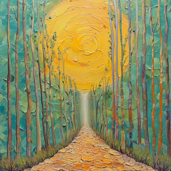 Pathway Through The Forest Print