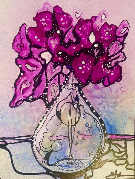 Magenta Bouquet by Denise Johnson