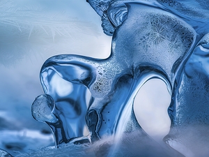 A mesmerizing close up of ice formations