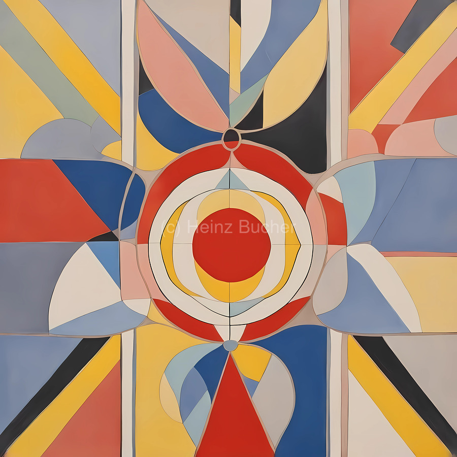 Dynamic Abstract Design with Colorful Geometric Shapes by Heinz Bucher ...