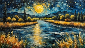 Starry River Moon