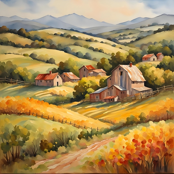 Yellow Wheat Field Farm Harvest by Cloofur