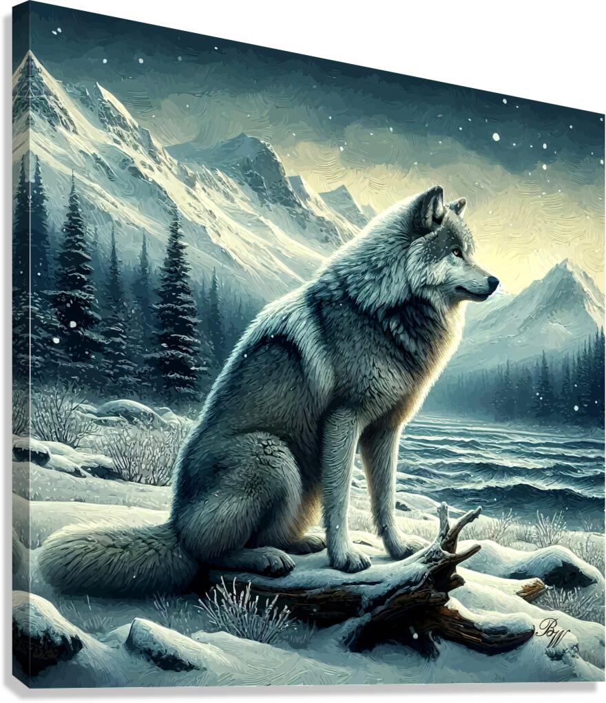  Wolf Watcher Canvas Print