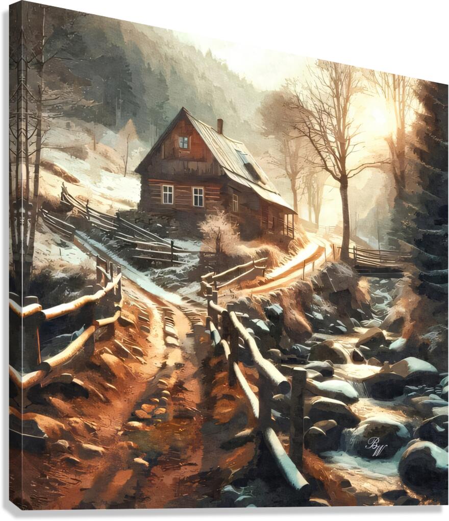  log cabin 6  Canvas Print