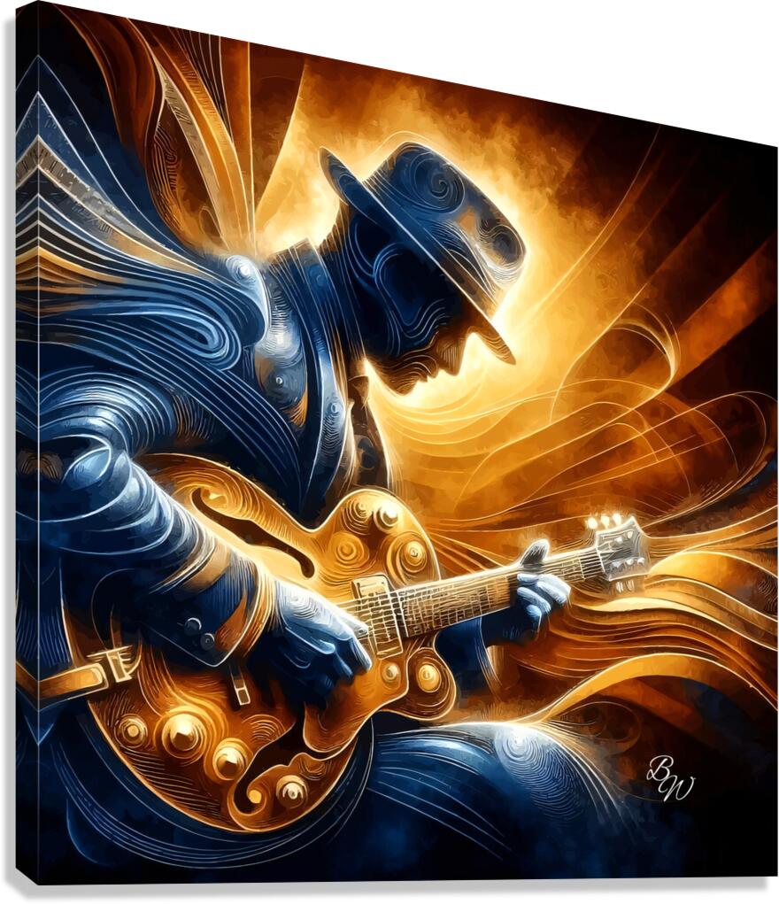 Digital Blues Canvas Print