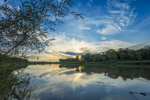 Red River at Sunset