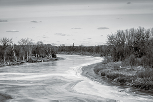 Red River Melt B&W
