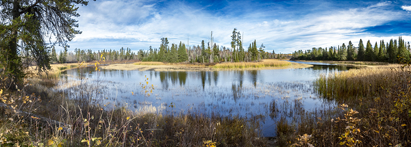 Horseshoe Bend Panorama at Pine Point Rapids Print