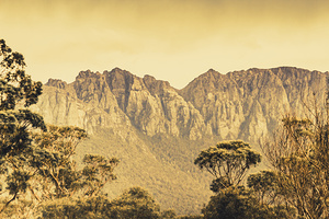 Tasmanian wild west coast mountain ranges