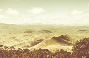 Pastel tone mountains