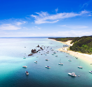 Tangalooma Wrecks Landscape Queensland Australia