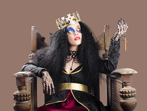 Queen holding Christian cross