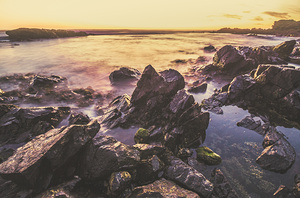 Sunset rock pools