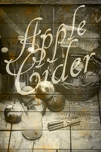 Apple Cider Sign Printed on Rustic Wood Planks