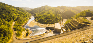Western wilderness hydro dam