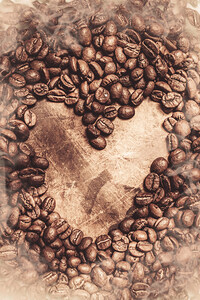 Coffee bean hearts