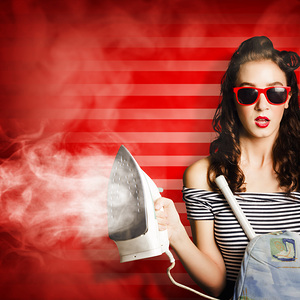 Pin up housekeeping maid