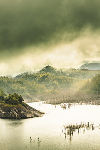 Majestic morning lake