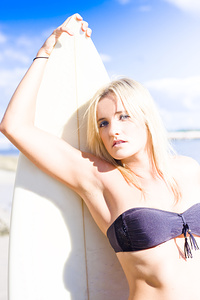 Summer Surfing Woman