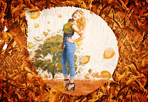 Autumn postcard pinup