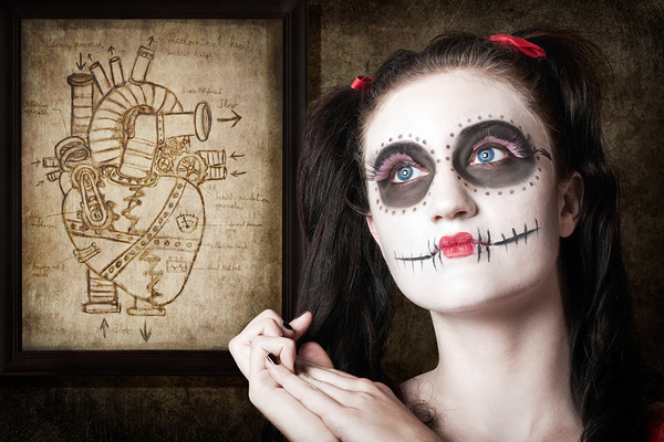Sugar skull mechanical romance Print