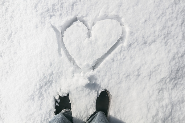 Romantic snow vacation Print