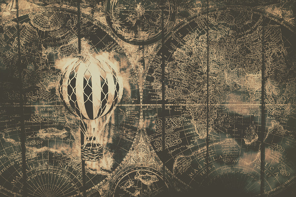 Travelling the old world Print