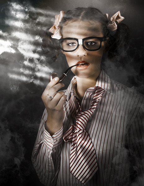 Private Eye Detective Smoking At Crime Scene by Jorgo