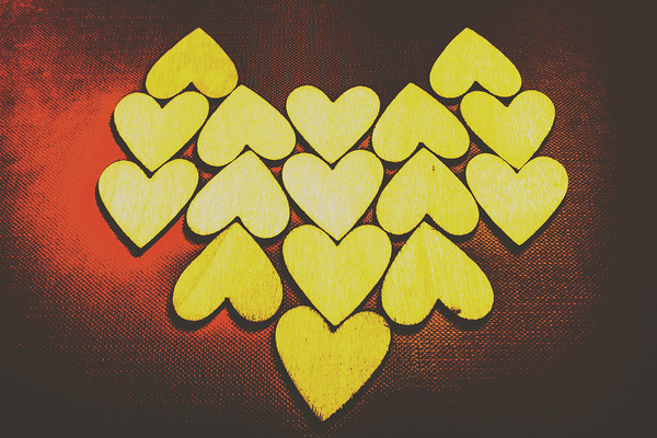 Comic art hearts Print