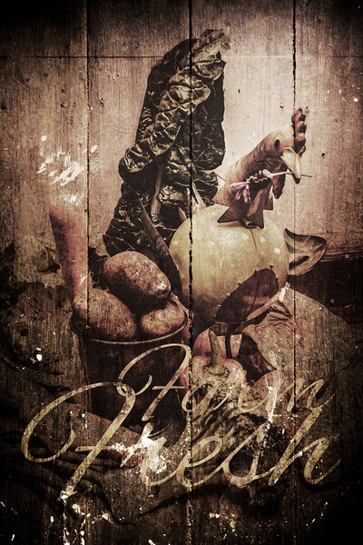 Rustic kitchen tin sign by Jorgo