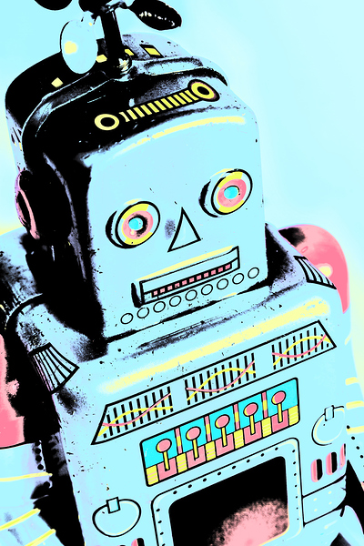 Retro robot reanimation by Jorgo