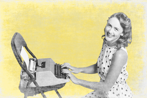 Vintage typewriter advertising