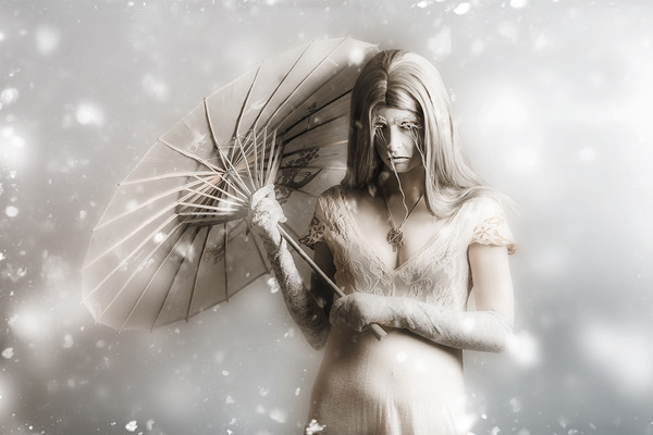 Dark vampire in a forsaken winter wonderland by Jorgo