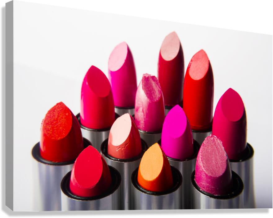 Tipping the cosmetic pallet Canvas Print