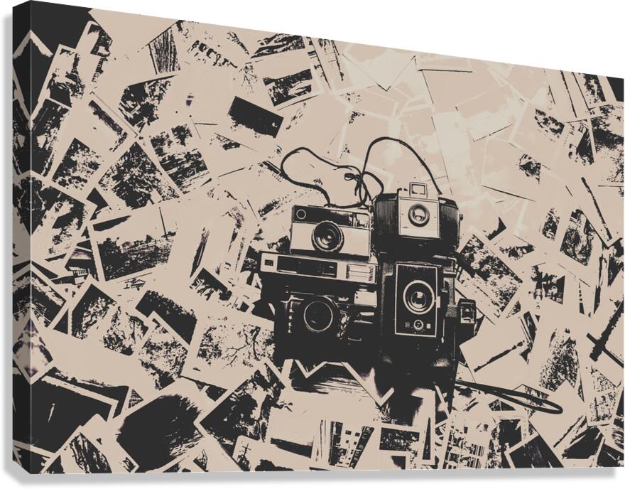Classic cameras and captures Canvas Print