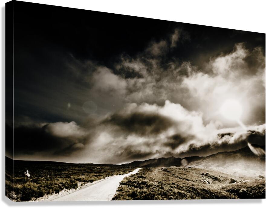 Road storm Canvas Print