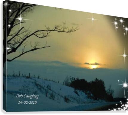 Cold Day Sunset Canvas Print
