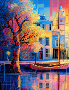 A sailboat in the Harbor 3