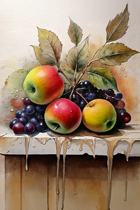 Painting of fresh fruit Portrait 2